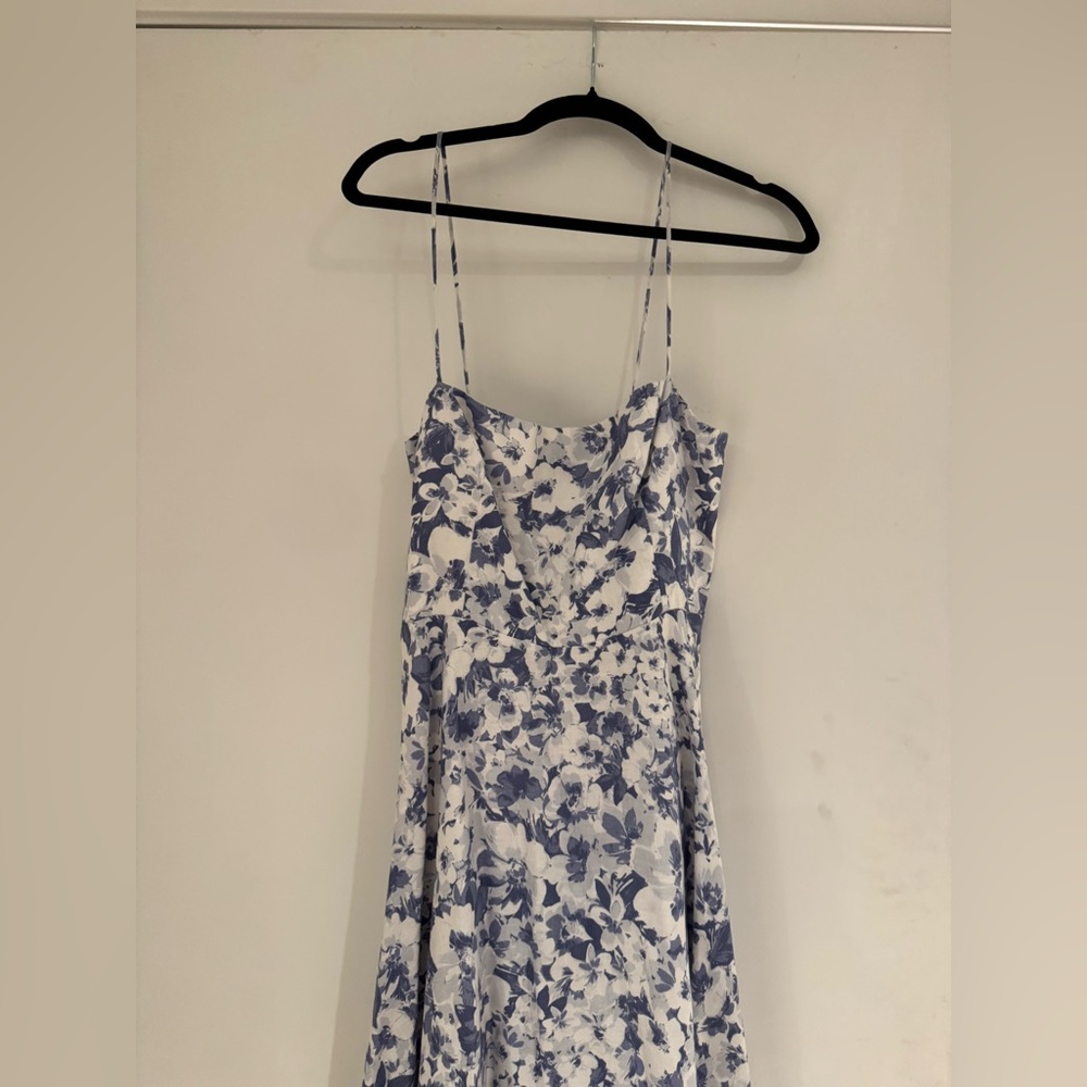 Reformation Monette Linen Midi Dress | Size 10 - Picture 7 of 7